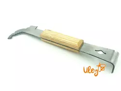 Стамеска пасечная нержавеющая (ЕВРОПЕЙКА), для подъема рамок с деревянной ручкой